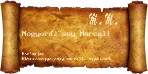 Mogyoróssy Marcell névjegykártya